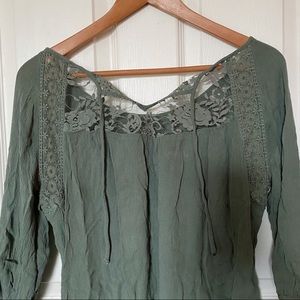Sage Green Medium Sleeve Shirt